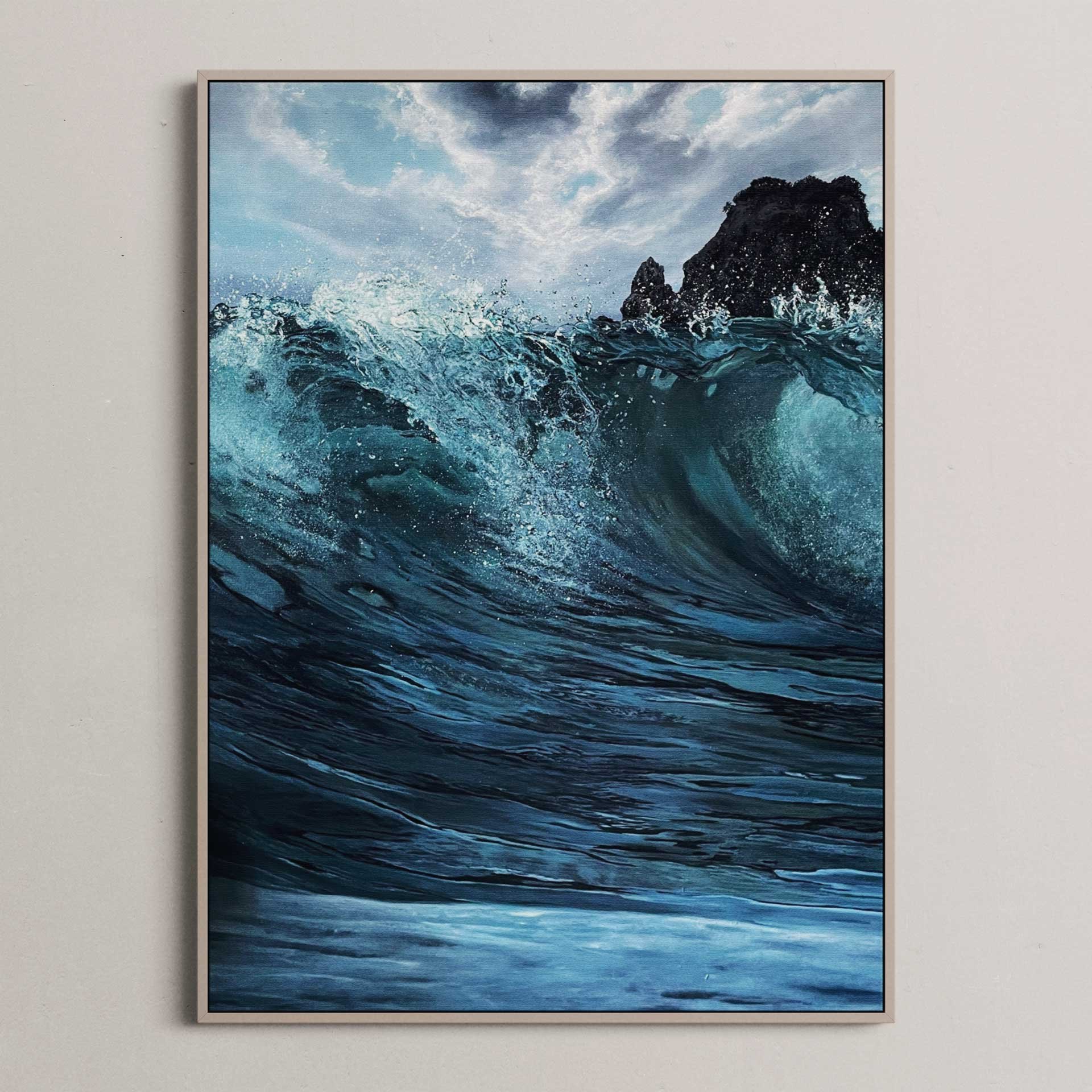Covered by grace, acrylic on canvas, 30 by 40 inches, by Andreea Ionela Berindei